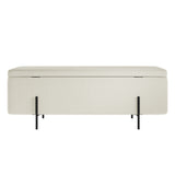 LPD Home Lola Storage Ottoman – Ivory