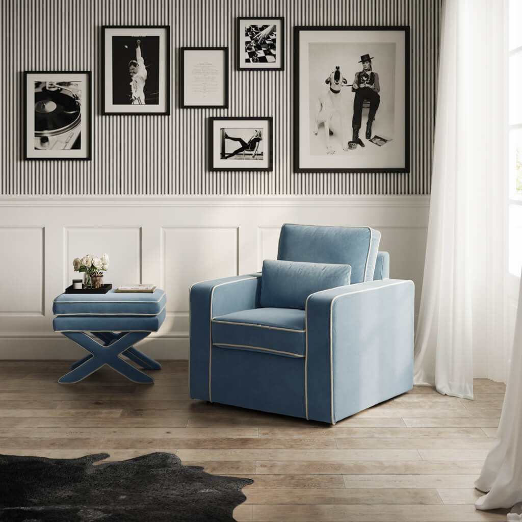 LPD Home Rhode Stool – Ice Blue