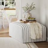 LPD Home Ryder Pouffe – Chalk Stripe