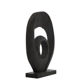 Light & Living Randa Sculpture in Matt Black Wood