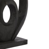 Light & Living Randa Sculpture in Matt Black Wood