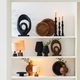 Light & Living Randa Sculpture in Matt Black Wood