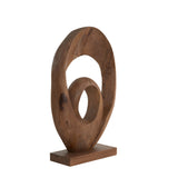Light & Living Randa Sculpture in Matt Brown Wood