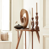 Light & Living Randa Sculpture in Matt Brown Wood