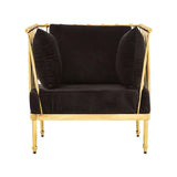 Laurent Chair with Metallic Gold Finish