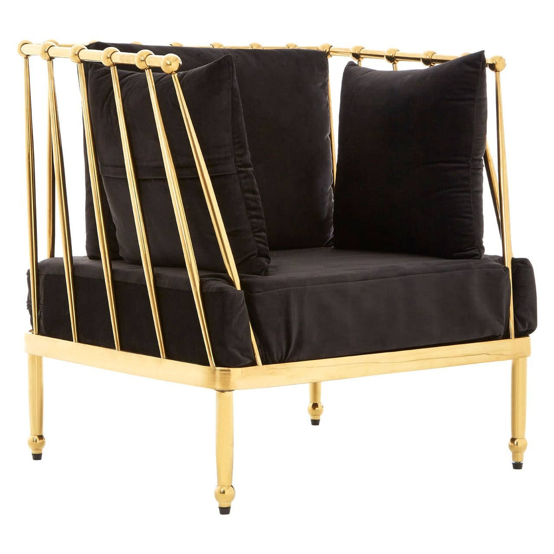 Laurent Chair with Metallic Gold Finish