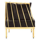 Laurent Chair with Metallic Gold Finish