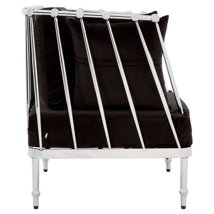 Laurent Chair with Metallic Silver Finish