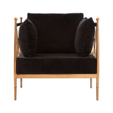 Laurent Chair with X-Frame and Metallic Rose Gold Finish