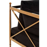 Laurent Chair with X-Frame and Metallic Rose Gold Finish
