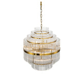 Liang & Eimil Gem Pendant Lamp with Brass Finish and Clear Glass Rods