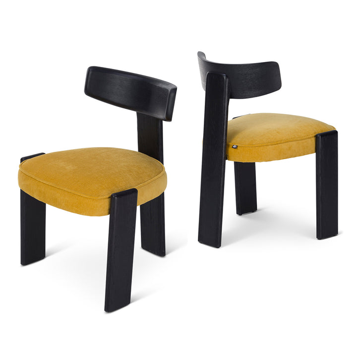 Liang & Eimil Albi Dining Chair – Morgan Ochre Chenille (Set of 2)