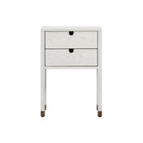 Liang & Eimil Alcudia Bedside Table - Ivory Brushed/Antique Brass