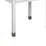 Liang & Eimil Alcudia Bedside Table - Ivory Brushed/Antique Brass