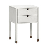 Liang & Eimil Alcudia Bedside Table - Ivory Brushed/Antique Brass