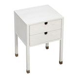 Liang & Eimil Alcudia Bedside Table - Ivory Brushed/Antique Brass