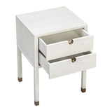 Liang & Eimil Alcudia Bedside Table - Ivory Brushed/Antique Brass