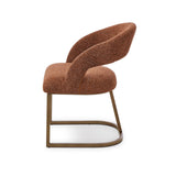 Liang & Eimil Alfie Dining Chair (CRIB 5) – Bari Chestnut Red & Bronze Steel