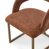 Liang & Eimil Alfie Dining Chair (CRIB 5) – Bari Chestnut Red & Bronze Steel
