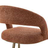 Liang & Eimil Alfie Dining Chair (CRIB 5) – Bari Chestnut Red & Bronze Steel