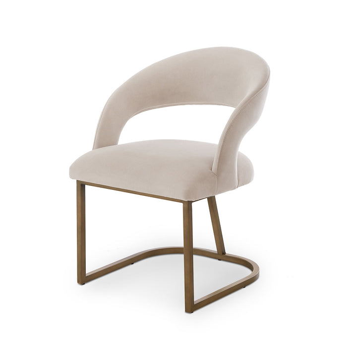 Liang & Eimil Alfie Dining Chair (CRIB 5) – Megan Pebble & Bronze Steel