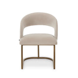 Liang & Eimil Alfie Dining Chair (CRIB 5) – Megan Pebble & Bronze Steel