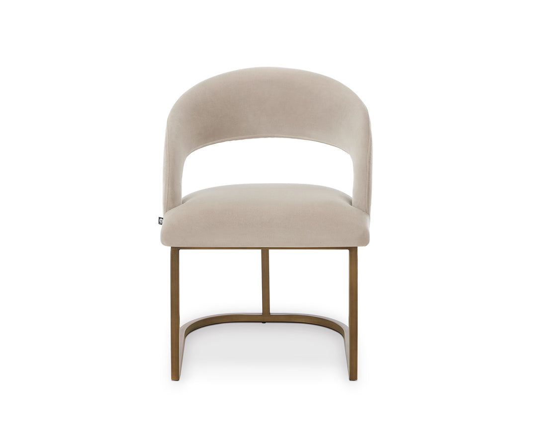 Liang & Eimil Alfie Dining Chair (CRIB 5) – Megan Pebble & Bronze Steel