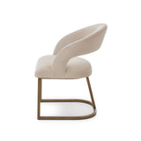 Liang & Eimil Alfie Dining Chair (CRIB 5) – Megan Pebble & Bronze Steel