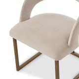 Liang & Eimil Alfie Dining Chair (CRIB 5) – Megan Pebble & Bronze Steel