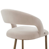 Liang & Eimil Alfie Dining Chair (CRIB 5) – Megan Pebble & Bronze Steel
