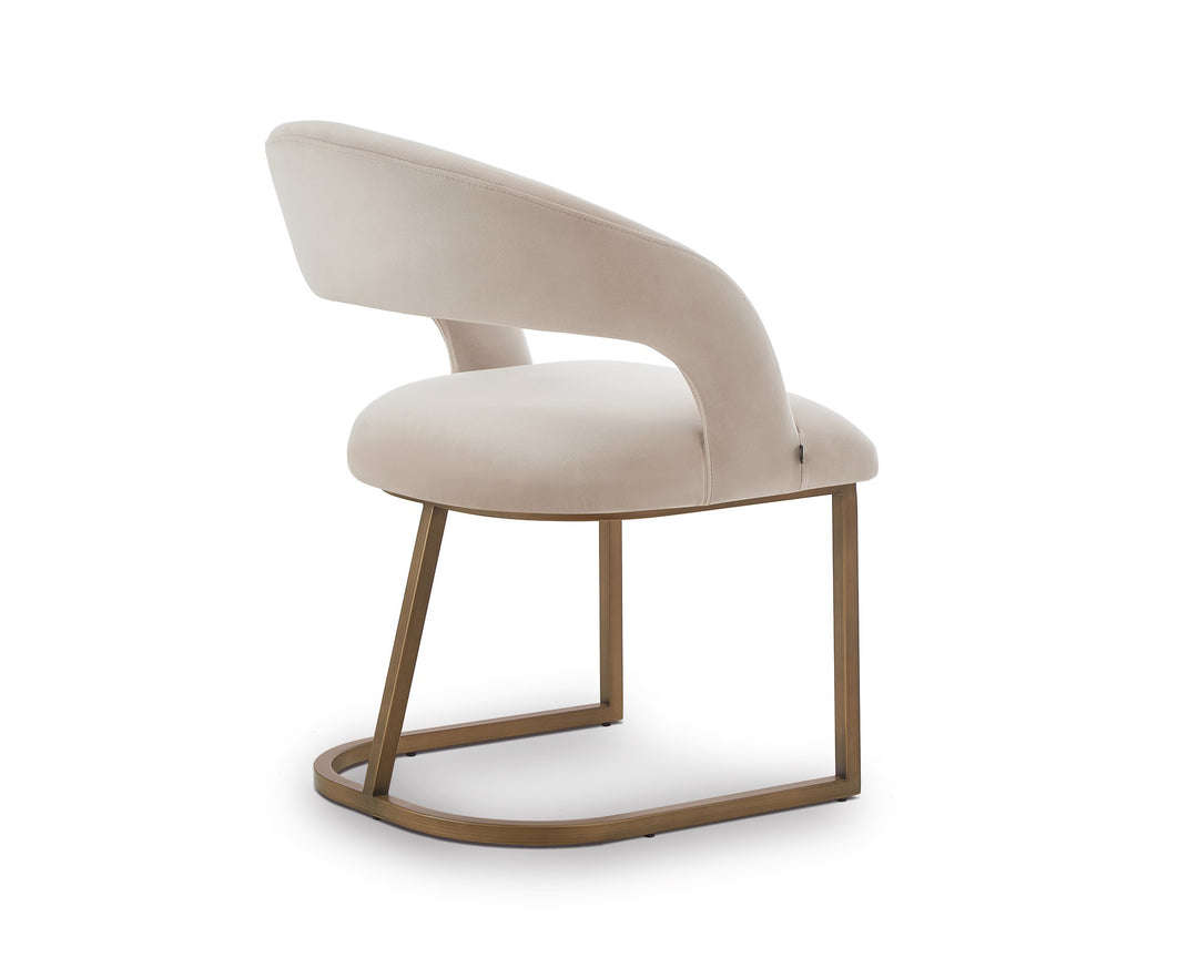 Liang & Eimil Alfie Dining Chair (CRIB 5) – Megan Pebble & Bronze Steel