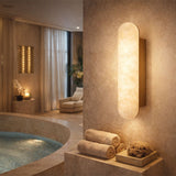 Liang & Eimil Alura IP44 Wall Light - Alabaster and Brushed Brass
