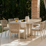 Liang & Eimil Ariana Outdoor Dining Chair – Forest Beige & Warm Ivory (CRIB 5) – Set of 2