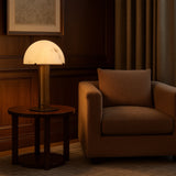 Liang & Eimil Aston Table Lamp – Alabaster Effect and Antique Brass