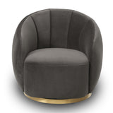 Liang & Eimil Bulpa Occasional Chair - Kaster II Slate Velvet