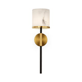 Liang & Eimil Callum Wall Light – Alabaster Effect, Brass & Black