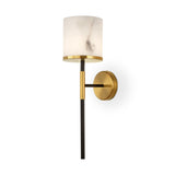 Liang & Eimil Callum Wall Light – Alabaster Effect, Brass & Black