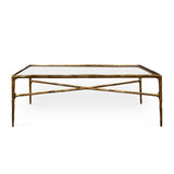 Liang & Eimil Cobra Coffee Table – Textured Antique Brass and Glass