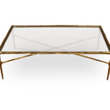 Liang & Eimil Cobra Coffee Table – Textured Antique Brass and Glass