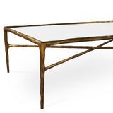 Liang & Eimil Cobra Coffee Table – Textured Antique Brass and Glass