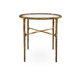 Liang & Eimil Cobra Side Table – Textured Antique Brass and Glass