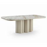 Liang & Eimil Corinthian Large Dining Table – Kaka Gold Natural Marble & Gloss Ivory