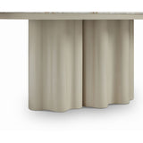 Liang & Eimil Corinthian Large Dining Table – Kaka Gold Natural Marble & Gloss Ivory