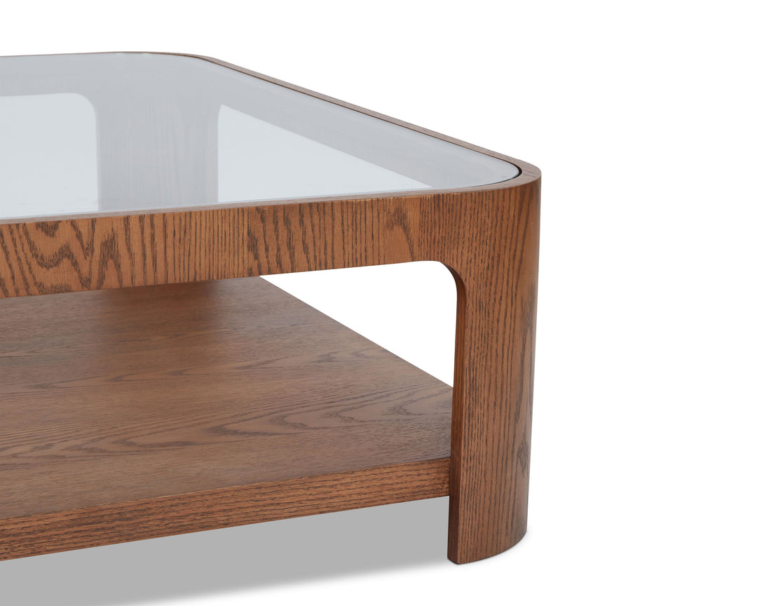 Liang & Eimil Espiga Coffee Table – Brushed Brown & Clear Glass