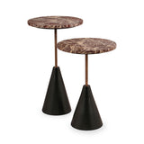 Liang & Eimil Ethan Side Table – Levante marble & Antique Bronze
