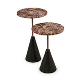 Liang & Eimil Ethan Side Table – Levante marble & Antique Bronze