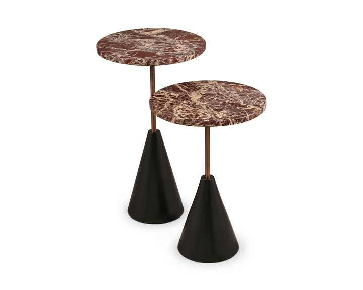Liang & Eimil Ethan Side Table – Levante marble & Antique Bronze