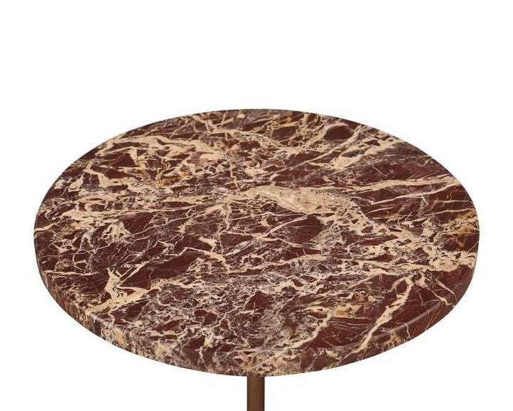 Liang & Eimil Ethan Side Table – Levante marble & Antique Bronze