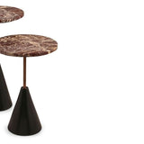 Liang & Eimil Ethan Side Table – Levante marble & Antique Bronze