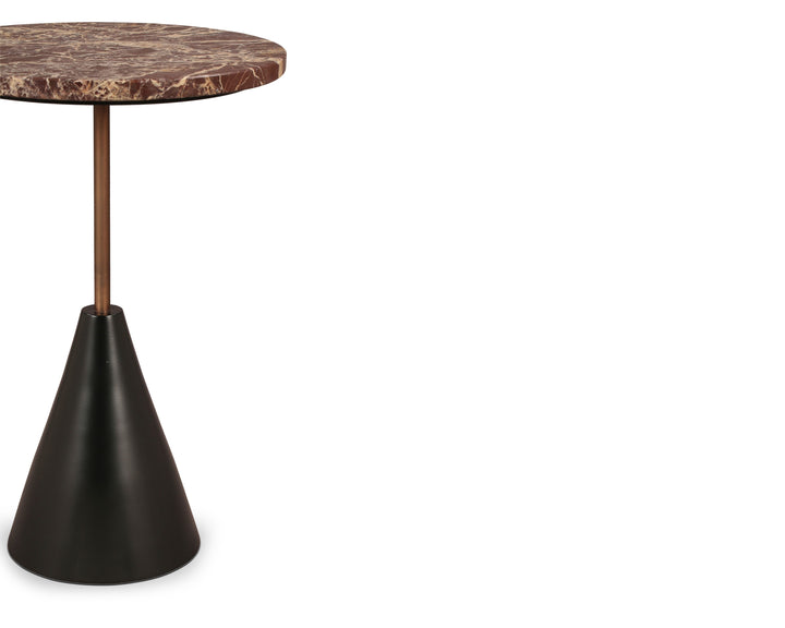 Liang & Eimil Ethan Side Table – Levante marble & Antique Bronze